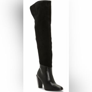 VINCE CAMUTO EYNIZELA Black Over The Knee Boots 8 NWOB